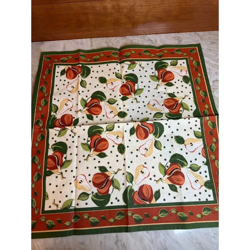 Pomegranate Dancing Artichoke & Pear Napkin Linen Bundle